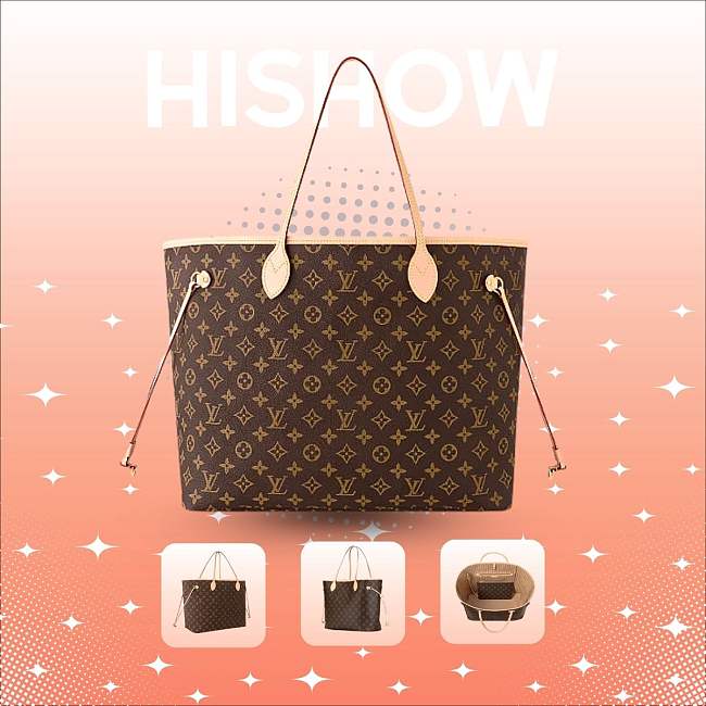 LV Bag Monogram Canvas Neverfull GM 32 x 19 x 39 cm - 1