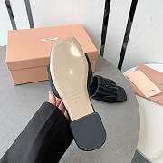 Miu Miu Matelassé Nappa Leather Slides Black - 5