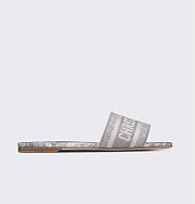 Dior Dway Slide Gray Toile de Jouy Embroidered Cotton KCQ209TJE_S21G - 4
