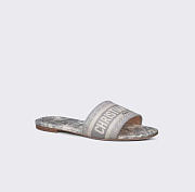 Dior Dway Slide Gray Toile de Jouy Embroidered Cotton KCQ209TJE_S21G - 3