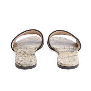 Dior Dway Slide Beige and Black Embroidered Cotton with Toile de Jouy Voyage Motif - 4