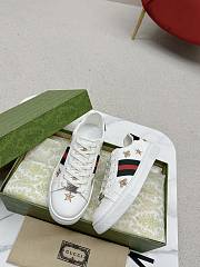 Gucci Ace Embroidered Bees And Stars White - 3