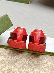 Gucci Ace GG Crystal Canvas Red Sneakers - 5