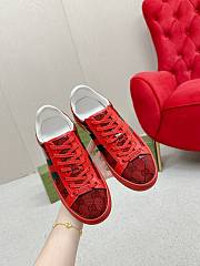 Gucci Ace GG Crystal Canvas Red Sneakers - 4