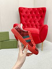 Gucci Ace GG Crystal Canvas Red Sneakers - 2