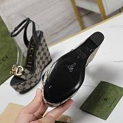 Gucci Chenille Jacquard Knit Heel Black 12CM - 6