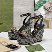 Gucci Chenille Jacquard Knit Heel Black 12CM - 5