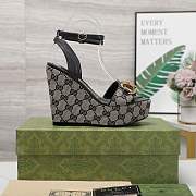 Gucci Chenille Jacquard Knit Heel Black 12CM - 2