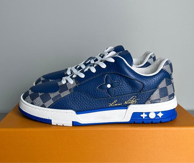 Louis Vuitton LV Trainer Blue Monogram - 1
