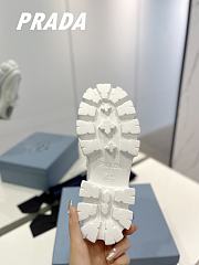 Prada Brushed Leather Monolith Loafers White - 6