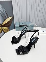 Prada Heeled Stiletto Heels with Flower Black - 4