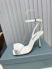 Prada Heeled Stiletto Heels with Flower White - 4