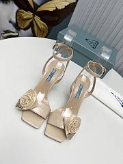 Prada Heeled Stiletto Heels with Flower Beige - 2