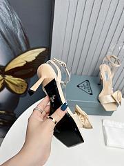 Prada Heeled Stiletto Heels with Flower Beige - 5