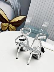 Prada Heeled Stiletto Heels with Flower Silver - 2