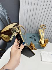 Prada Heeled Stiletto Heels with Flower Gold - 5