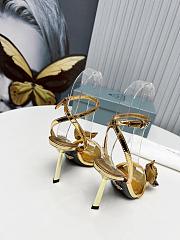Prada Heeled Stiletto Heels with Flower Gold - 2