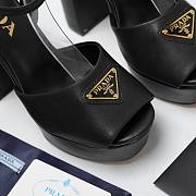 Prada Nappa Leather Platform Sandals Black 115MM - 4