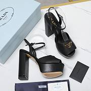 Prada Nappa Leather Platform Sandals Black 115MM - 3