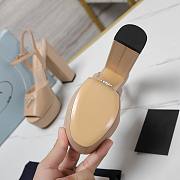Prada Nappa Leather Platform Sandals Cream 115MM - 6