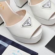 Prada Nappa Leather Platform Sandals White 115MM - 5