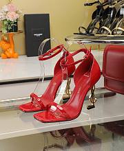 Saint Laurent Opyum Open Toe Red Heels 10.5cm - 6