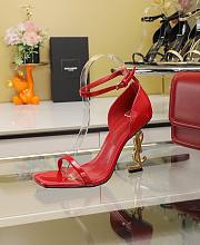 Saint Laurent Opyum Open Toe Red Heels 10.5cm - 5