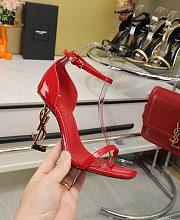 Saint Laurent Opyum Open Toe Red Heels 10.5cm - 3