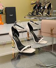 Saint Laurent Opyum Open Toe White Heels 10.5cm - 3