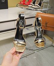Saint Laurent Opyum Open Toe Gold Heels 10.5cm - 3