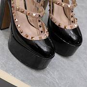 Valentino Garavani Rockstud Platform Black Heels 15CM - 5