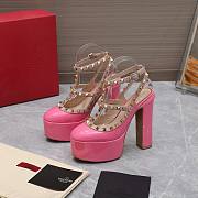 Valentino Garavani Rockstud Platform Pink Heels 15CM - 1