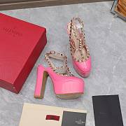 Valentino Garavani Rockstud Platform Pink Heels 15CM - 5