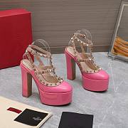 Valentino Garavani Rockstud Platform Pink Heels 15CM - 4