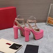 Valentino Garavani Rockstud Platform Pink Heels 15CM - 2