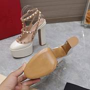 Valentino Garavani Rockstud Platform White Heels 15CM - 6