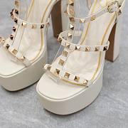 Valentino Gladiator Sandals Buckle Strappy White Heels 15CM - 3