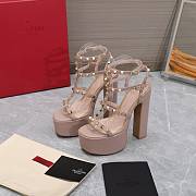 Valentino Gladiator Sandals Buckle Strappy Cream Heels 15CM - 6