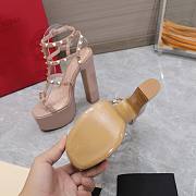 Valentino Gladiator Sandals Buckle Strappy Cream Heels 15CM - 5