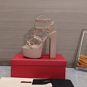 Valentino Gladiator Sandals Buckle Strappy Cream Heels 15CM - 4