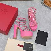 Valentino Gladiator Sandals Buckle Strappy Pink Heels 15CM - 6