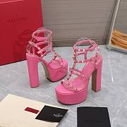 Valentino Gladiator Sandals Buckle Strappy Pink Heels 15CM - 4