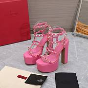 Valentino Gladiator Sandals Buckle Strappy Pink Heels 15CM - 2