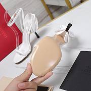 Valentino Leather Floral High Heel White 10CM - 6