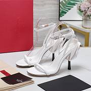 Valentino Leather Floral High Heel White 10CM - 2