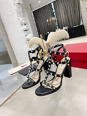 Valentino Rock Stud Sandal Heel Black 10CM - 1