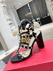 Valentino Rock Stud Sandal Heel Black 10CM - 6
