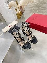 Valentino Rock Stud Sandal Heel Black 10CM - 2