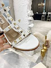 Valentino Rock Stud Sandal Heel White 10CM - 4