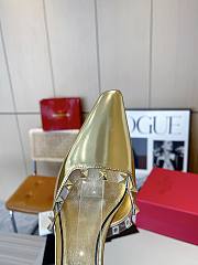 Valentino Slingback Sandals High Heels Gold 4CM - 4